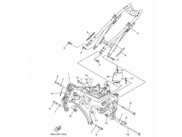Chasis izquierdo Yamaha MT-09 SP 2017 - 2020