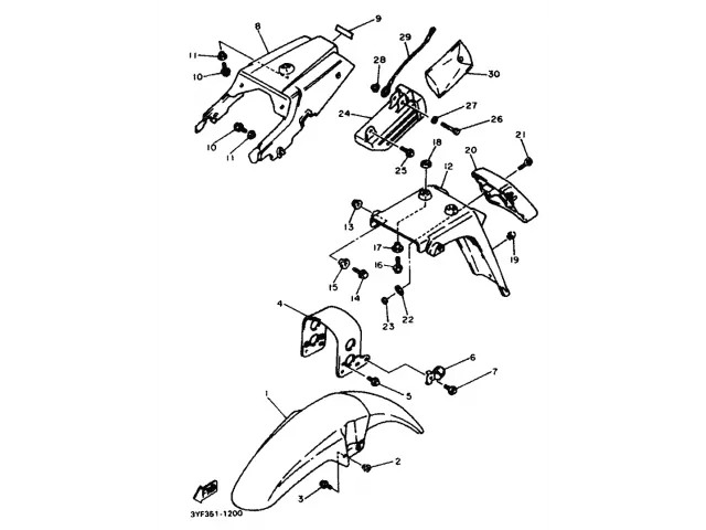 Puente aleta delantera Yamaha xtz 660 1991-1994