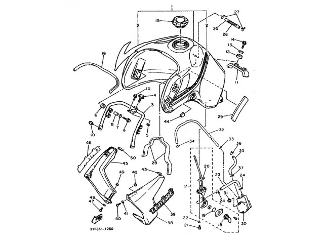 Aireador izquierdo Yamaha xtz 660 1991-1994