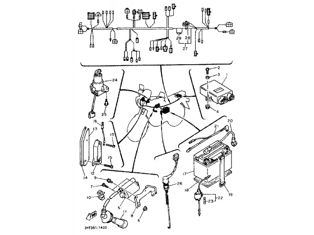 Sistema eléctrico   Yamaha xtz 660 1991-1994
