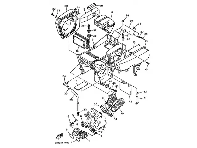 CAJA FILTRO AIRE Yamaha xtz 660 1991-1994