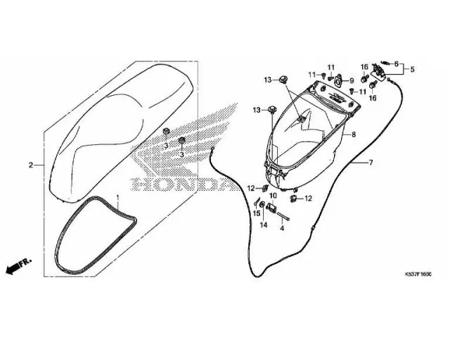 Cable asiento Honda SH300i 2017 - 2020