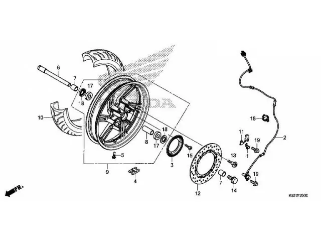 Rueda delantera Honda SH300i 2017 - 2020