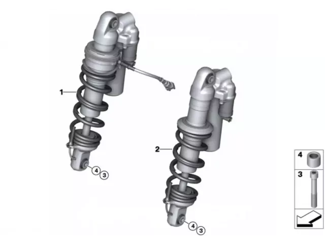 Amortiguador delantero electronico Bmw R 1300 GS 2022 - 2025