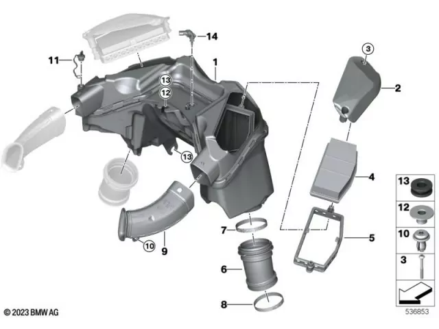 Caja filtro aire Bmw R 1300 GS 2022 - 2025