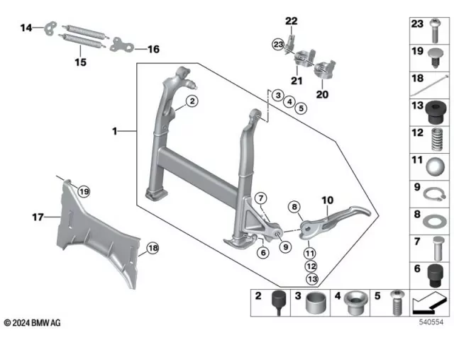 Caballete central Bmw R 1300 GS 2022 - 2025