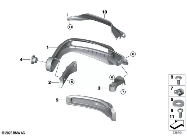 Cubre maneta izquierda Bmw R 1300 GS 2022 - 2025