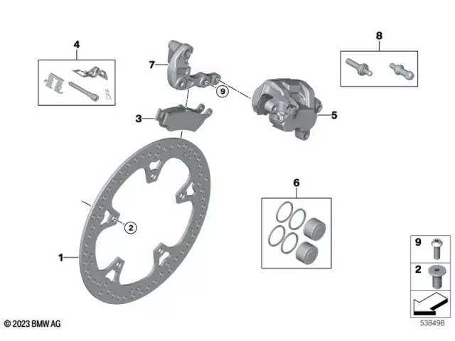 Pinza freno trasera Bmw R 1300 GS 2022 - 2025