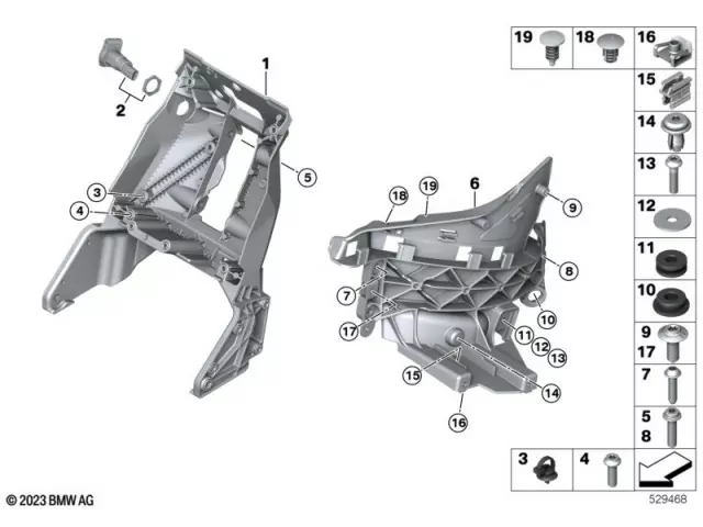 Soporte frontal izquierdo carenado Bmw R 1300 GS 2022 - 2025