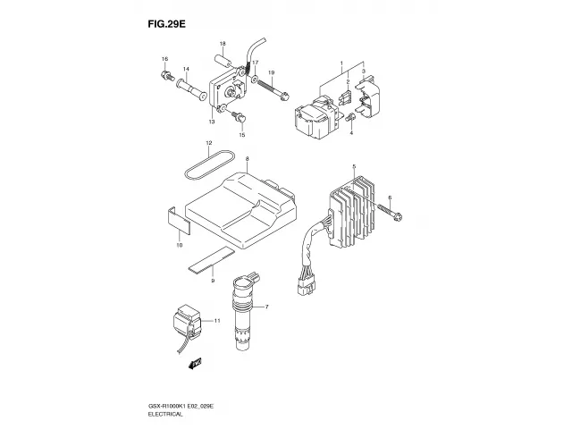 Servo motor Suzuki GSX-R 1000 2001 - 2002